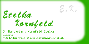 etelka kornfeld business card